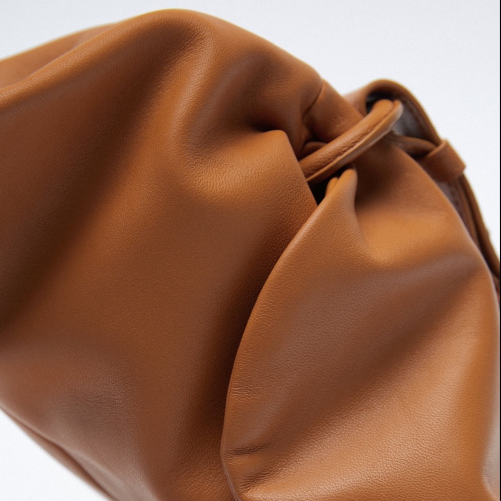 ZARA BNWT Leather Flap Shoulder Bag - Picture 4 of 7